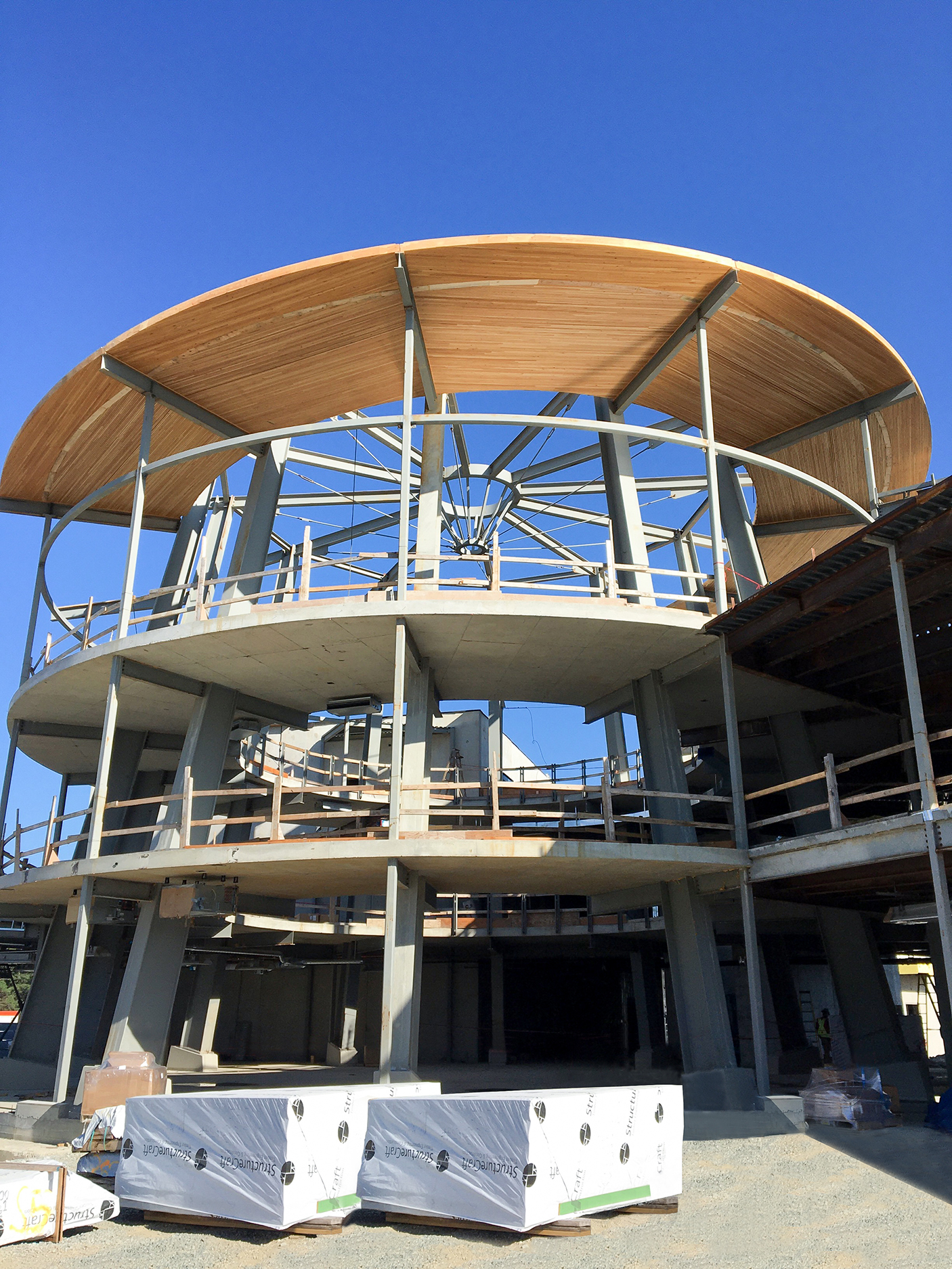 bbp grandview heights secondary construction atrium view