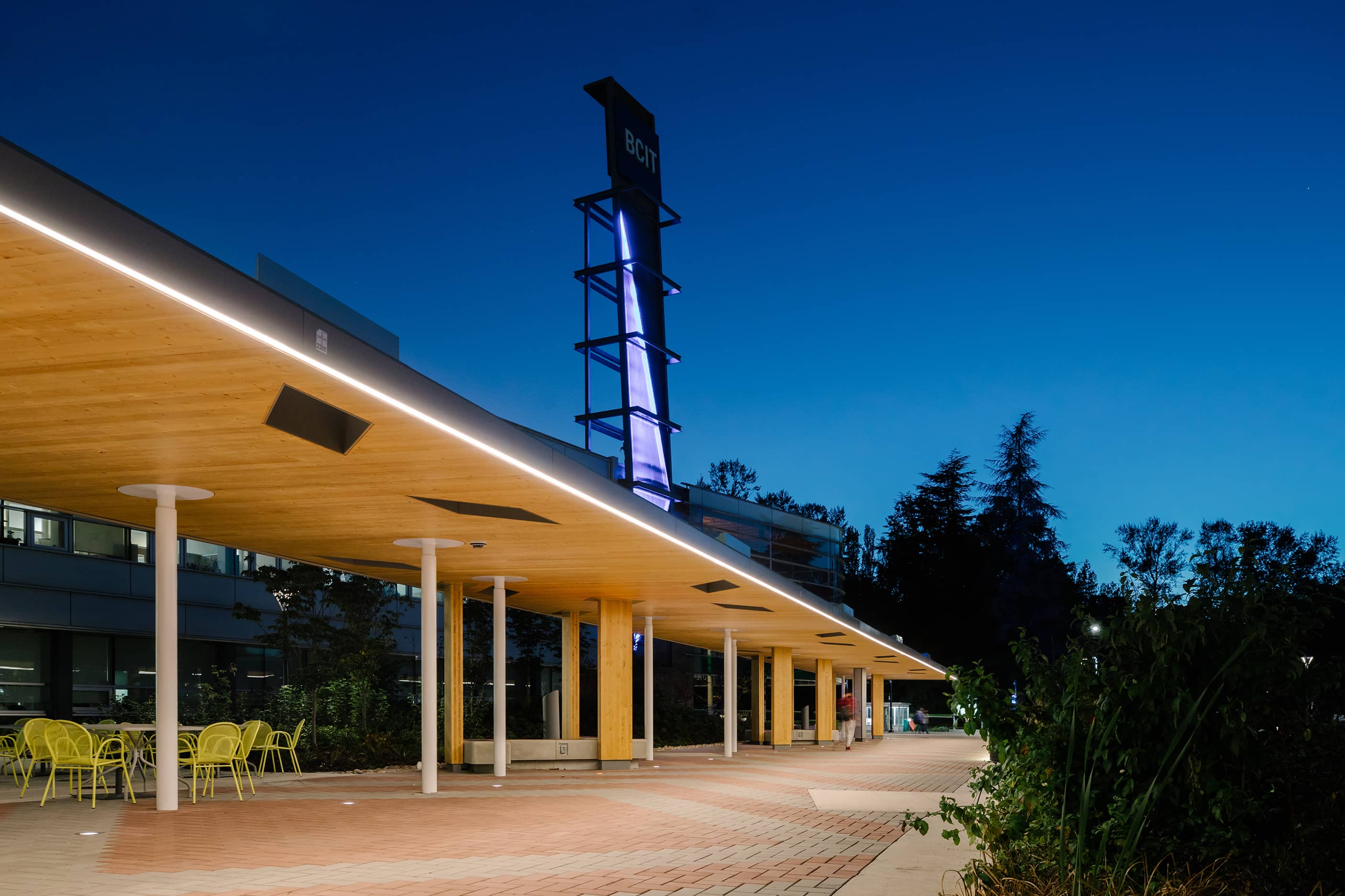 bbp bcit beedie plaza angle exterior